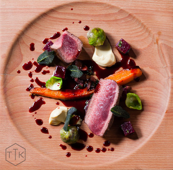 test-kitchen-springbok-black-pudding-stuffed-sprouts-slow-roasted-carrot-with-venison-jus2