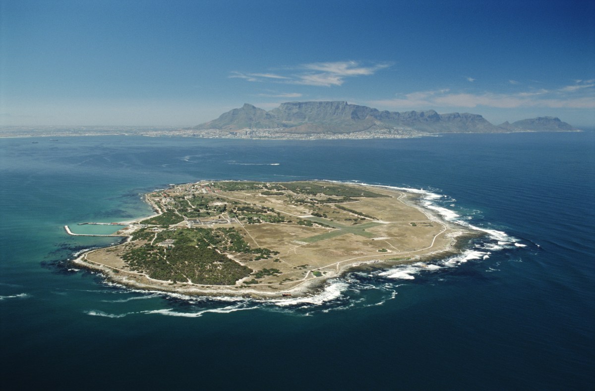 South Africa, Western Cape, Robben Island, aerial view