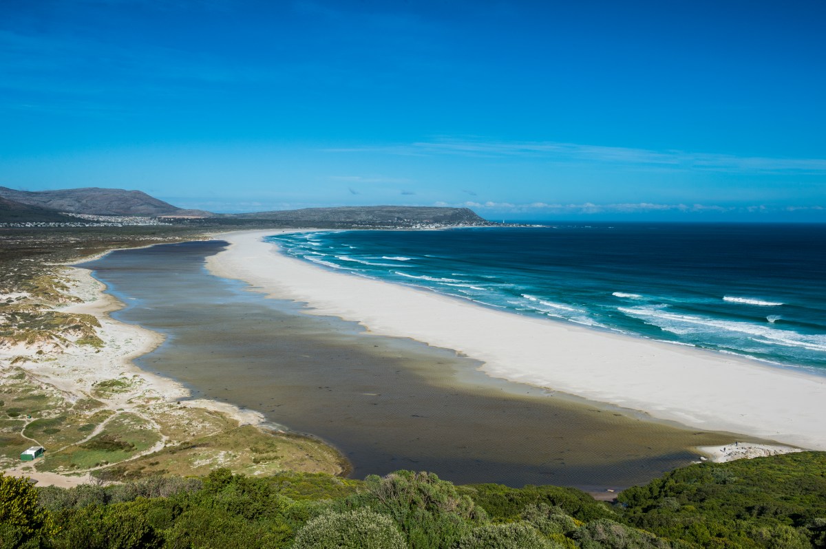 View over Noordhoek beach, Chapmans Peak, Cape of Good Hope, South Africa, Africa