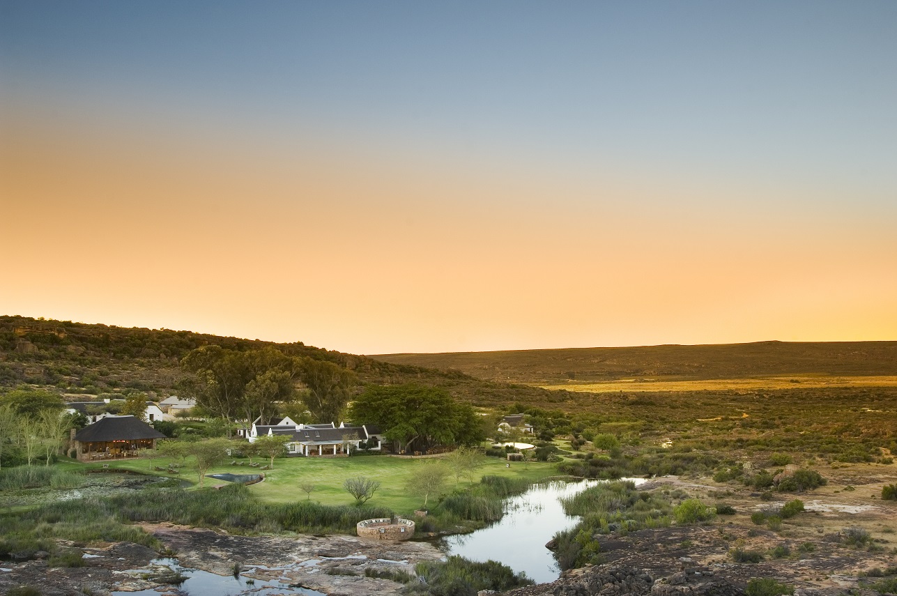 Bushmans Kloof exterior sunset