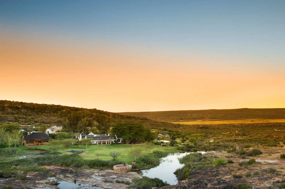 Bushmans Kloof exterior sunset