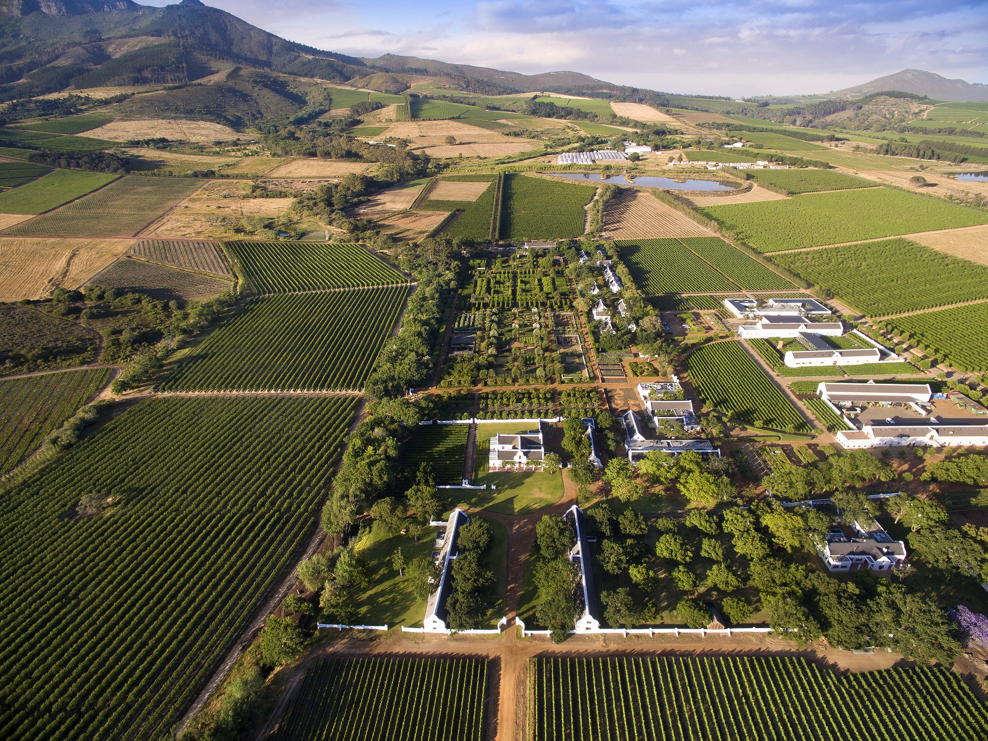 1.Drone view of Babylonstoren garden, cellars to the right 2 resized